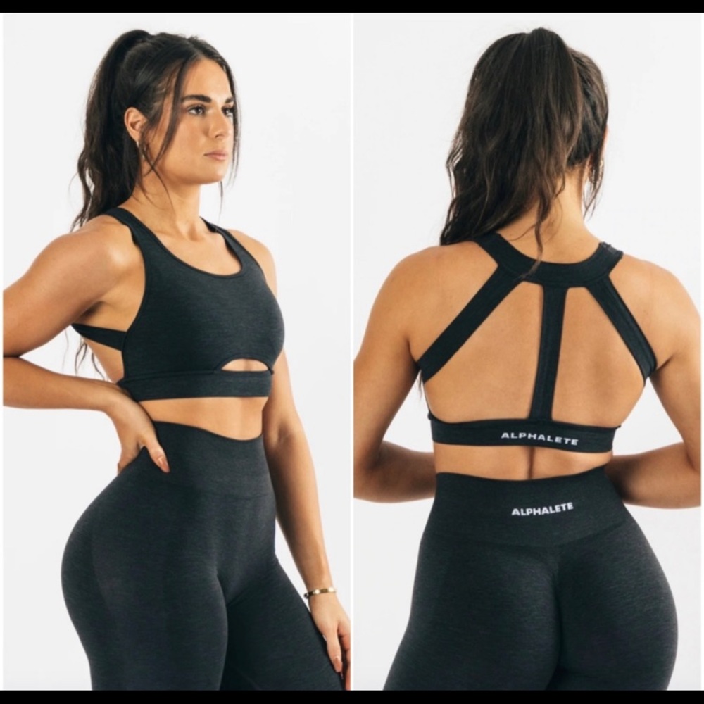 Alphalete Trinity Sports Bra Black M